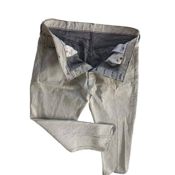 Vintage LEVI'S 501 XX Men's 38x32 Denim Jeans‎ Straight Light Gray 80s 90s - Picture 2 of 16